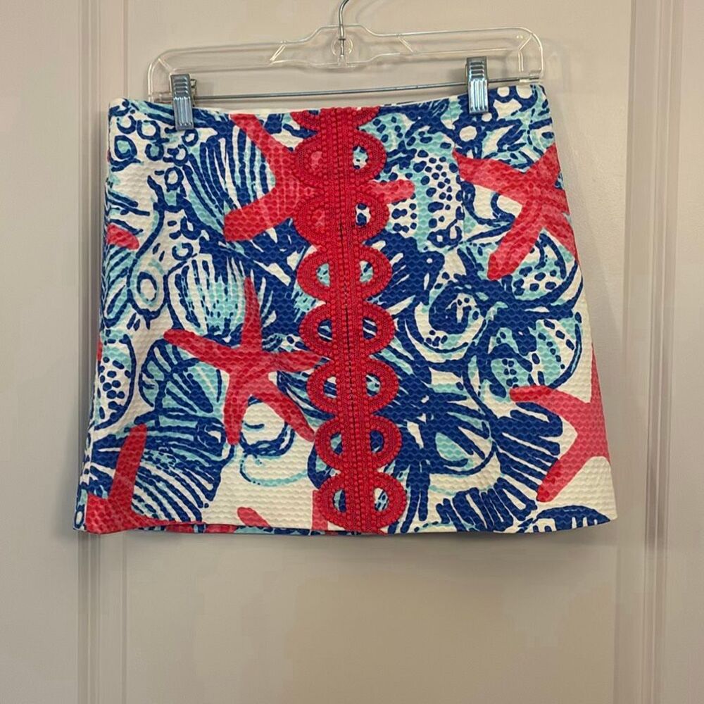 Lilly Pulitzer She She Shells starfish pattern, Tate skirt, size 6 - Picture 4 of 6